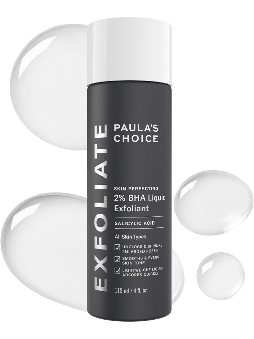 Skin Perfecting 2% BHA Liquid Exfoliant - Leave-On Treatment for Smooth Skin